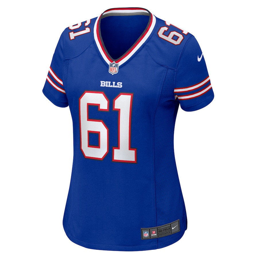 Gunner Britton 61 Buffalo Bills Game Royal NFL Jersey Women's