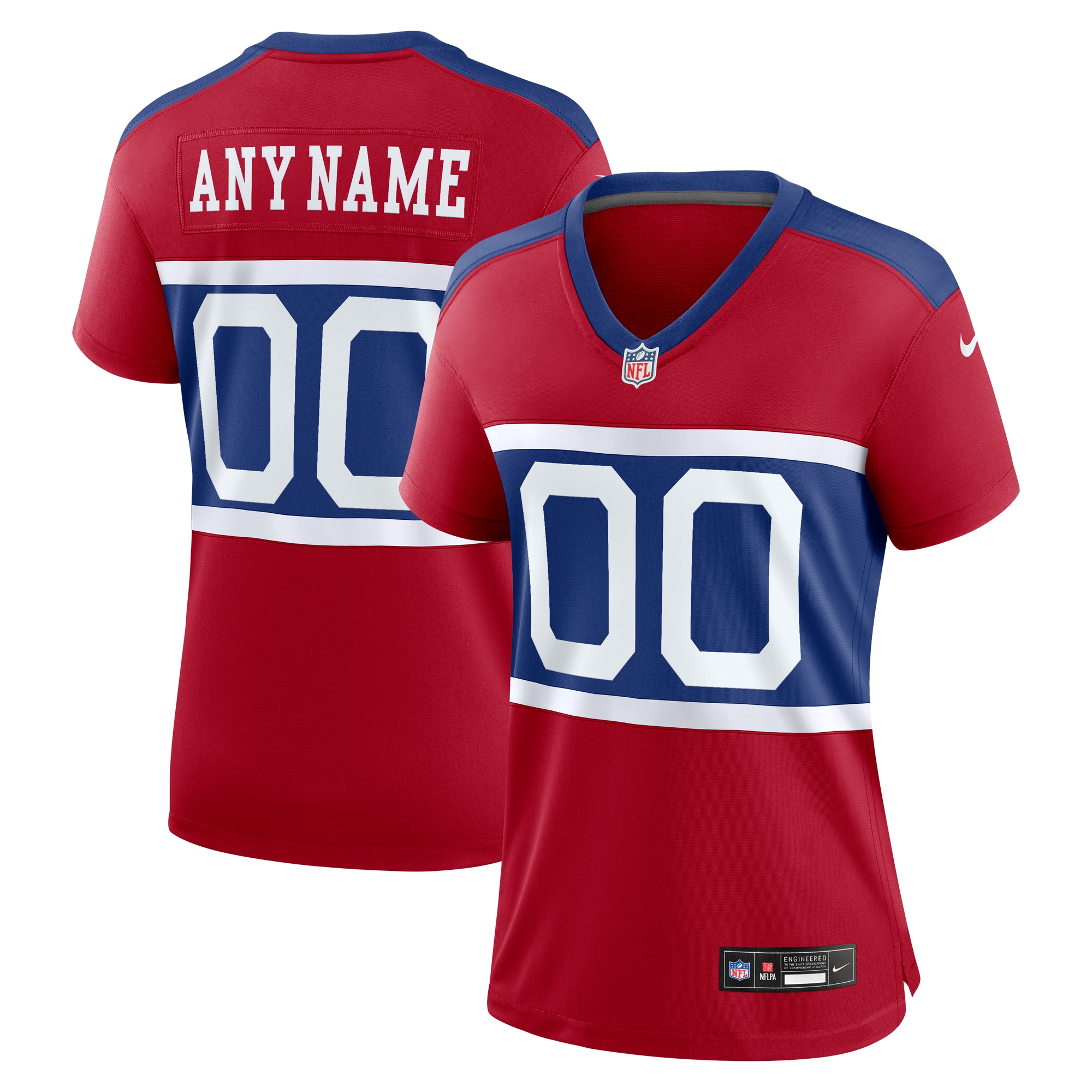 New York Giants Century Red Alternate Game Custom NFL Jersey Women's