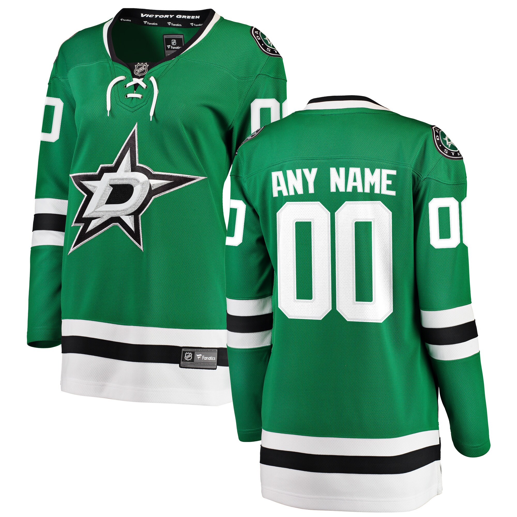 Dallas Stars Green Home Breakaway Custom NHL Jersey Women's
