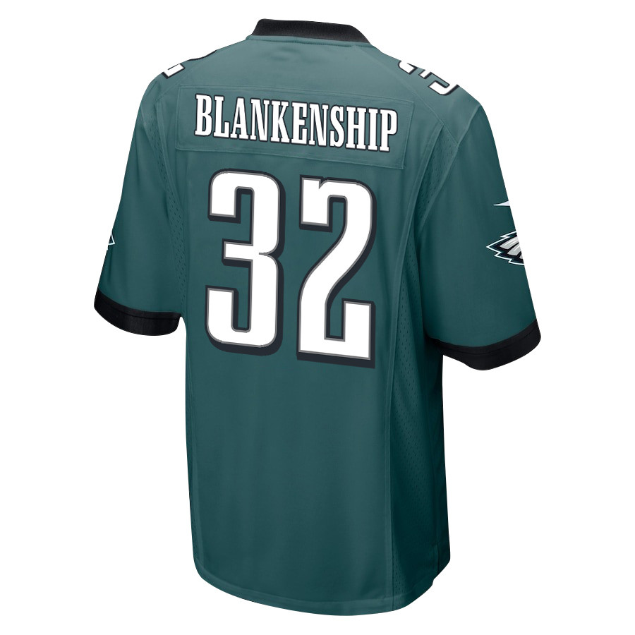 Reed Blankenship 32 Philadelphia Eagles Super Bowl LIX New Orleans Patch Game Midnight Green NFL Jersey Men's