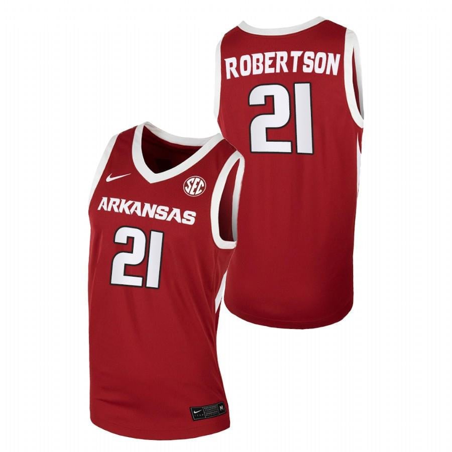 Arkansas Razorbacks 21 Cardinal Alvin Robertson Away College NCAA Jersey Men's