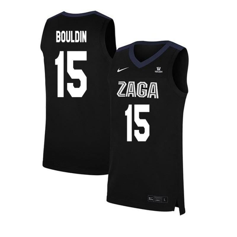 15 Matt Bouldin Black Elite Gonzaga Bulldogs NCAA Jersey Men's