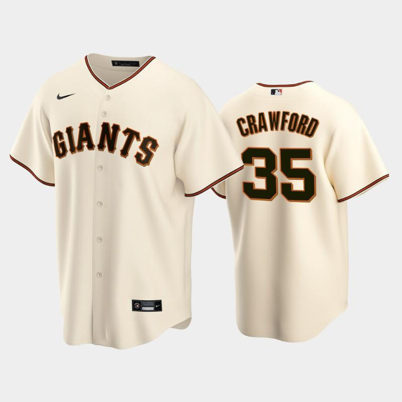 #35 Brandon Crawford Cream Home San Francisco Giants MLB Jersey Men's