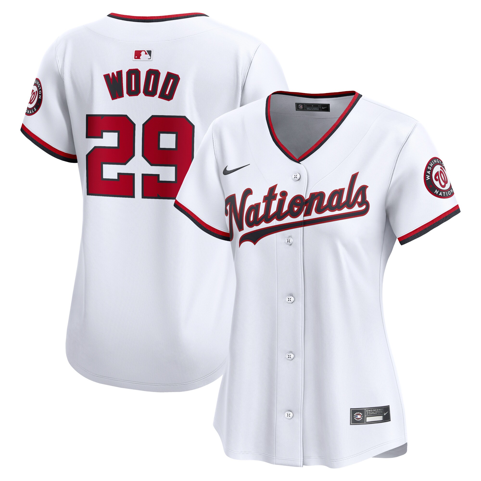 Washington Nationals James Wood White Home Limited Player MLB Jersey Women's