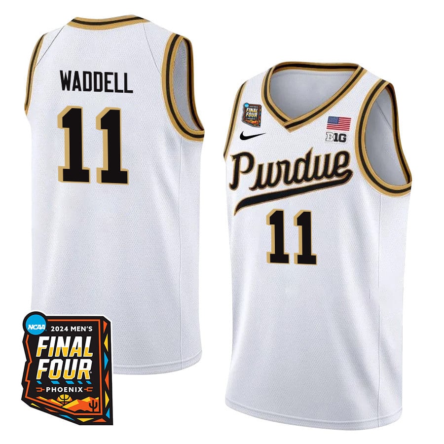 Brian Waddell 11 Purdue Boilermakers 2024 Final Four Patch Unisex NCAA Jersey Unisex