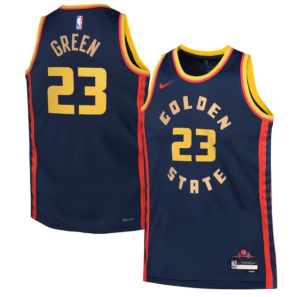 Draymond Green 23 Golden State Warriors 2024/25 Swingman Playe City Edition Navy NBA Jersey Youth