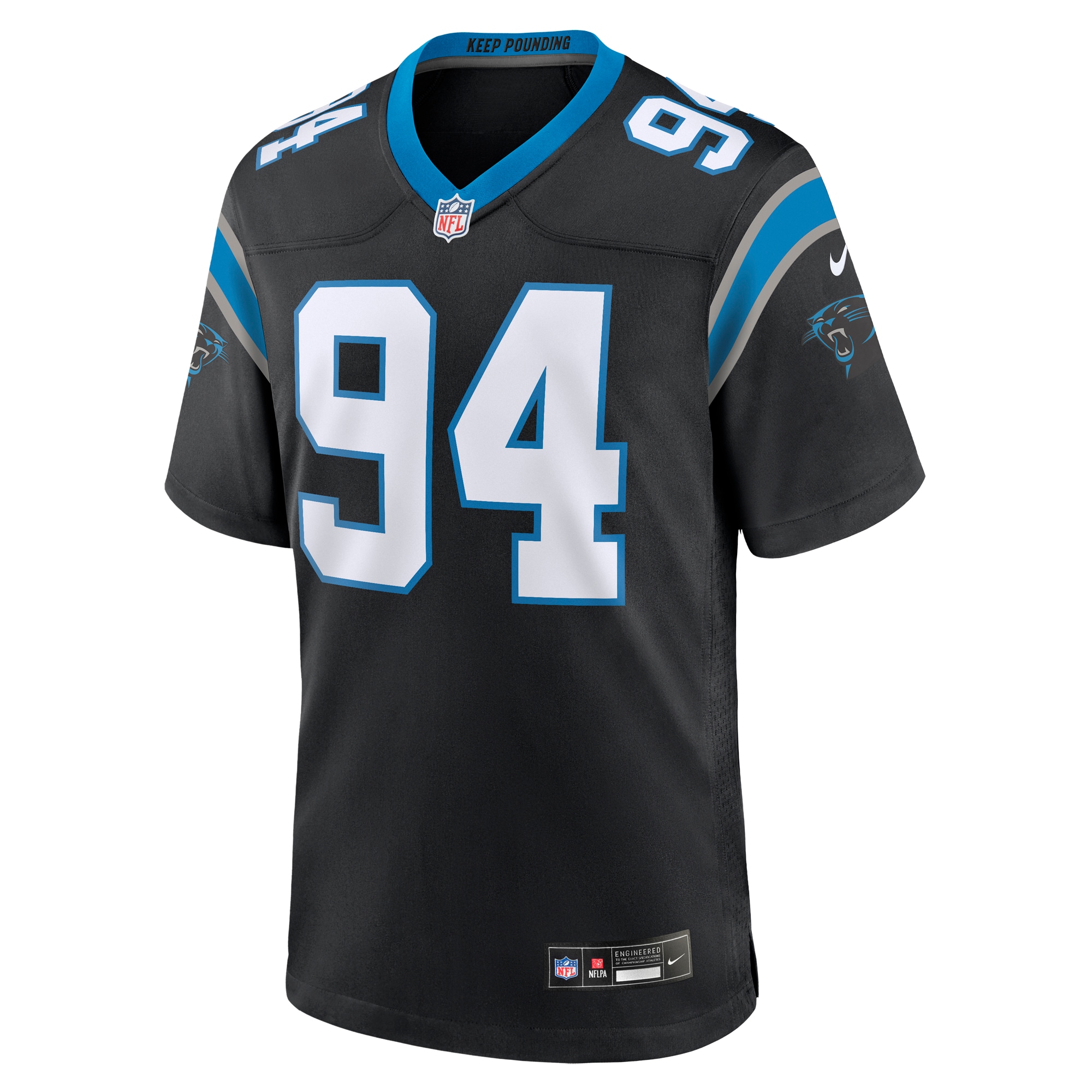 Carolina Panthers Henry Anderson Black Team Game NFL Jersey Men's