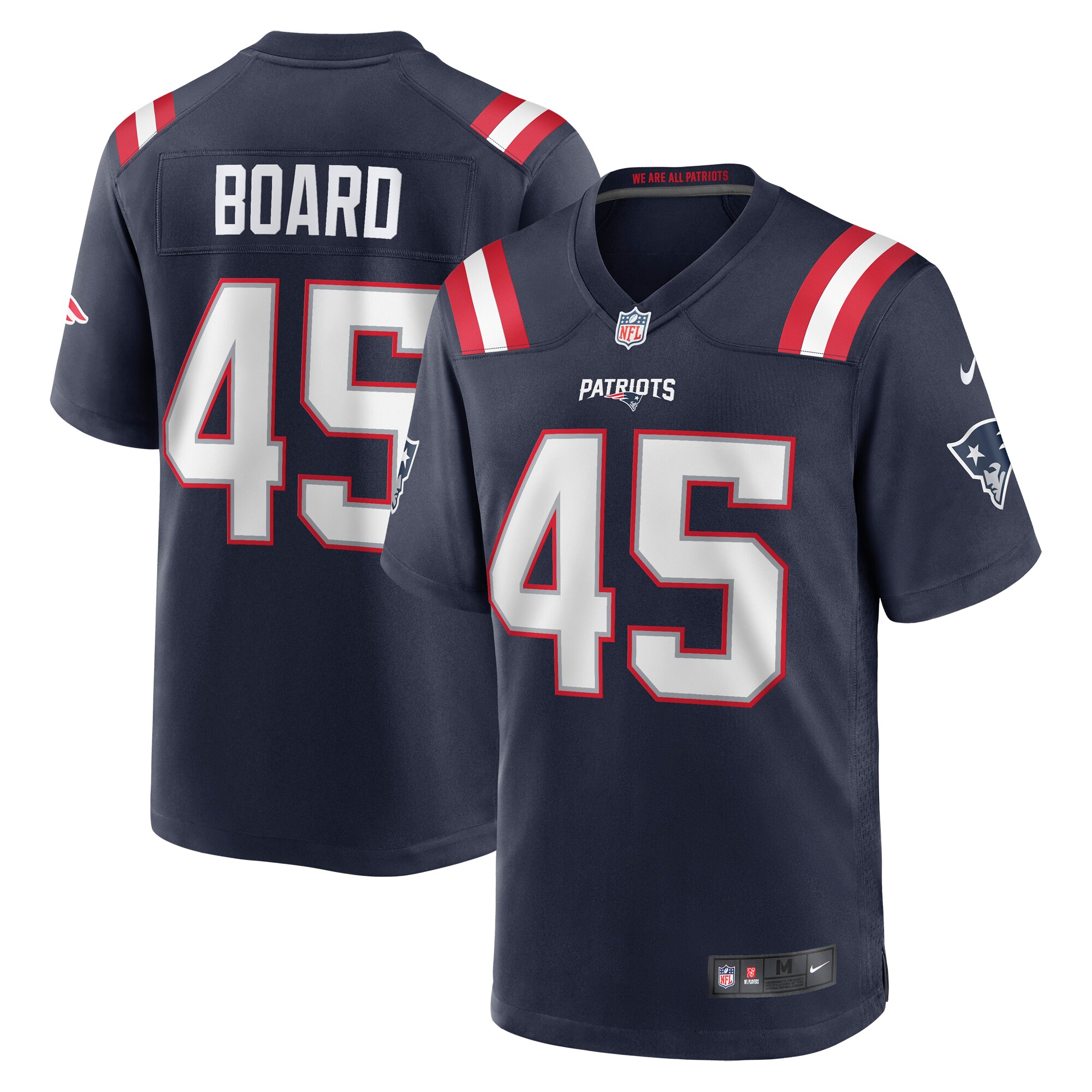 New England Patriots Chris Board Navy Game Player NFL Jersey Men's