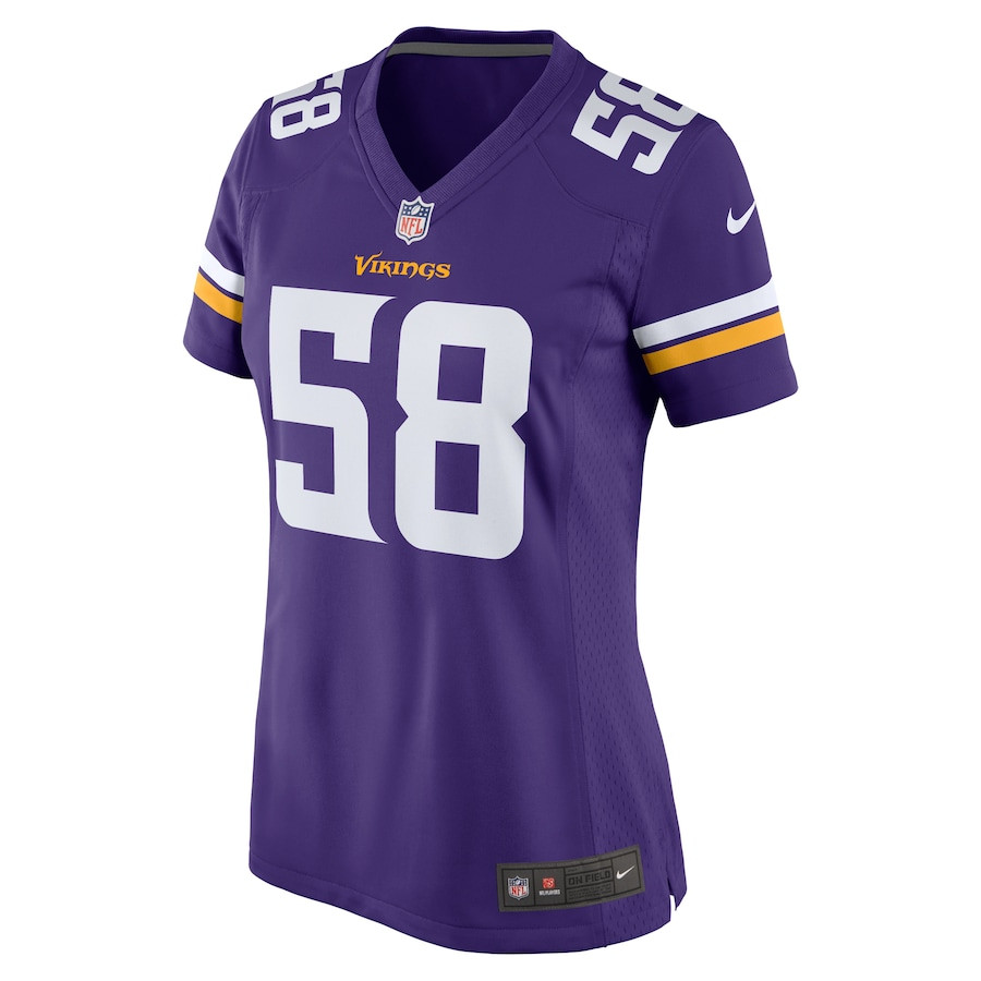 Jonathan Greenard 58 Minnesota Vikings Game Purple NFL Jersey Women's