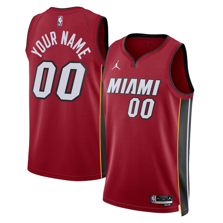 Miami Heat 2023/24 Statement Swingman Custom Crimson NBA Jersey Men's