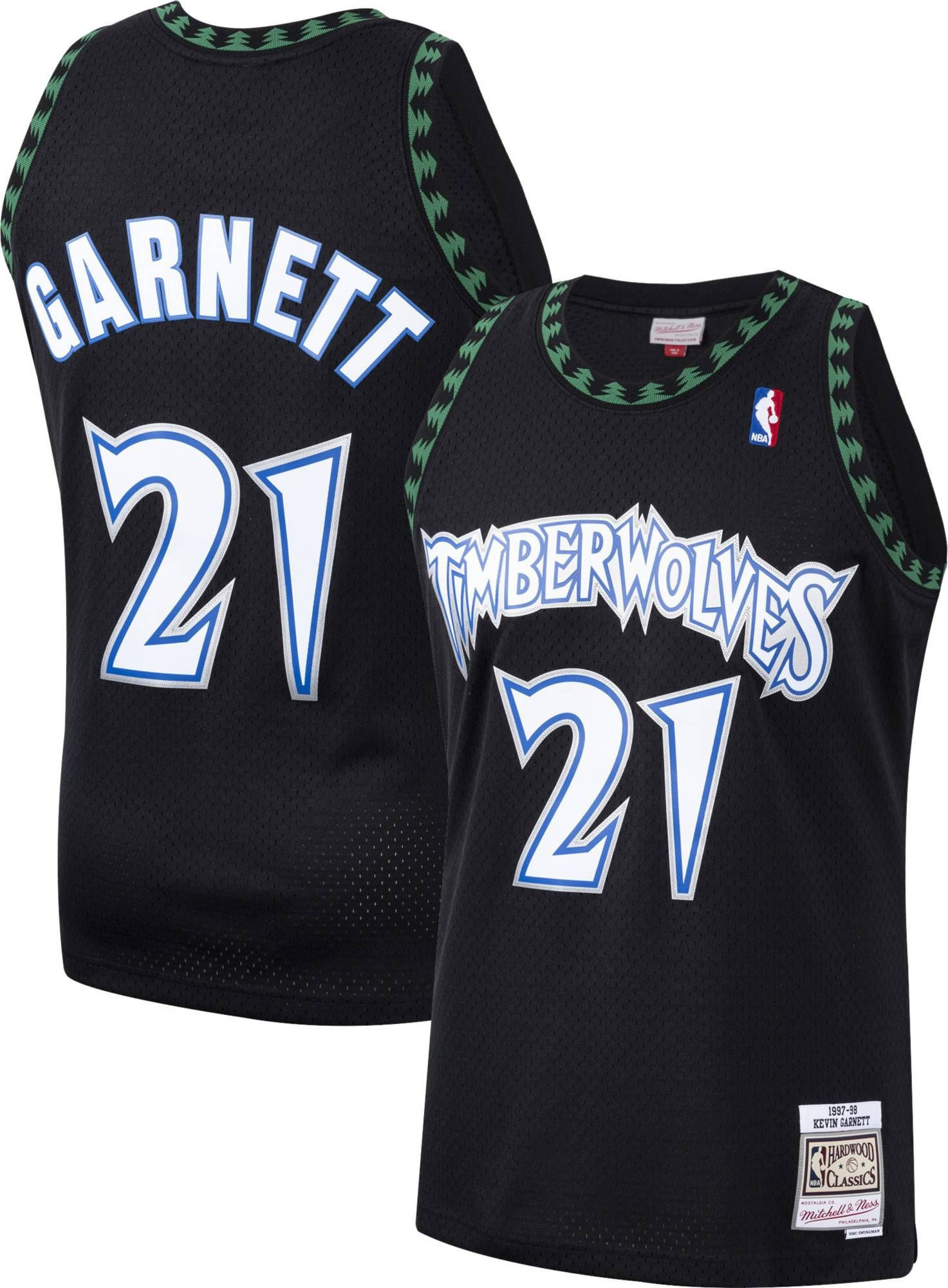 Mitchell Ness Minnesota Timberwolves Kevin Garnett 21 Swingman NBA Jersey Men's