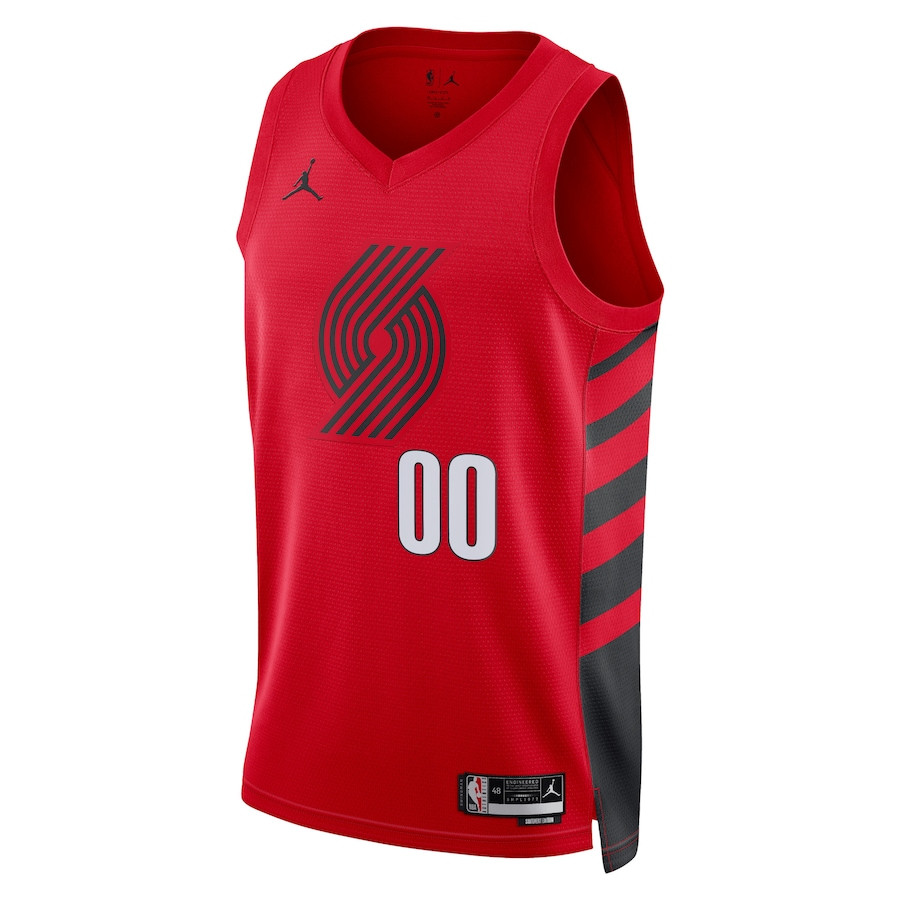 Portland Trail Blazers 2023/24 Statement Swingman Custom Red NBA Jersey Men's