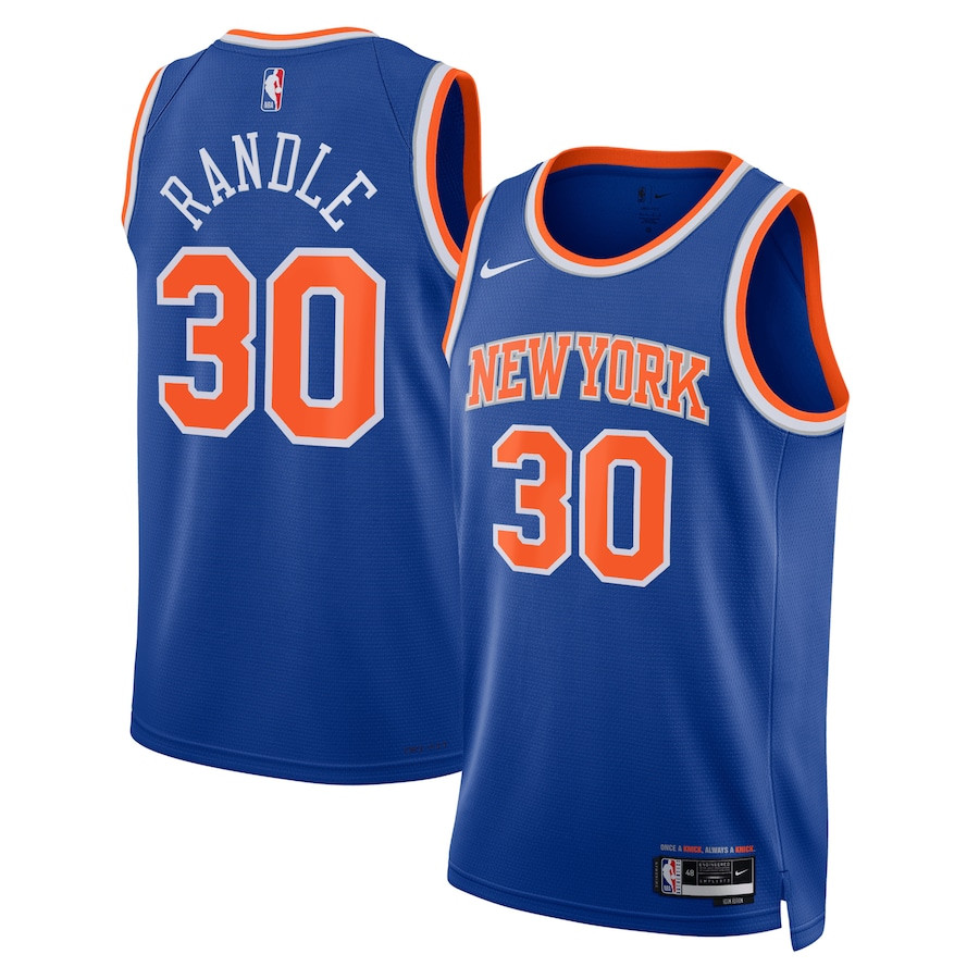 Julius Randle 30 New York Knicks Unisex Swingman Icon Edition Blue NBA Jersey Unisex