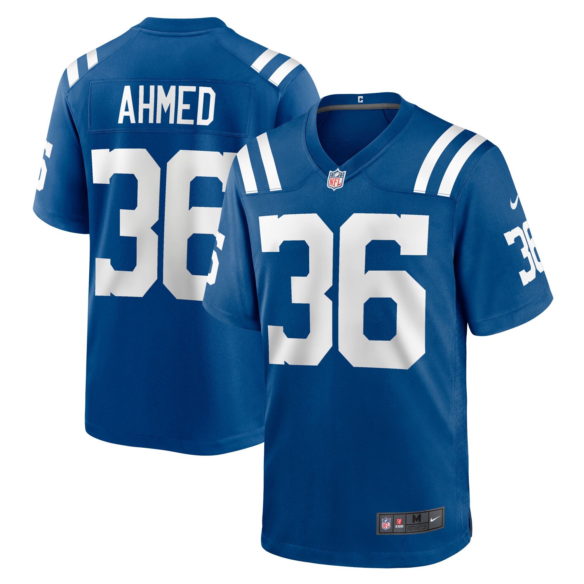 Indianapolis Colts Salvon Ahmed Royal Team Game NFL Jersey Men's