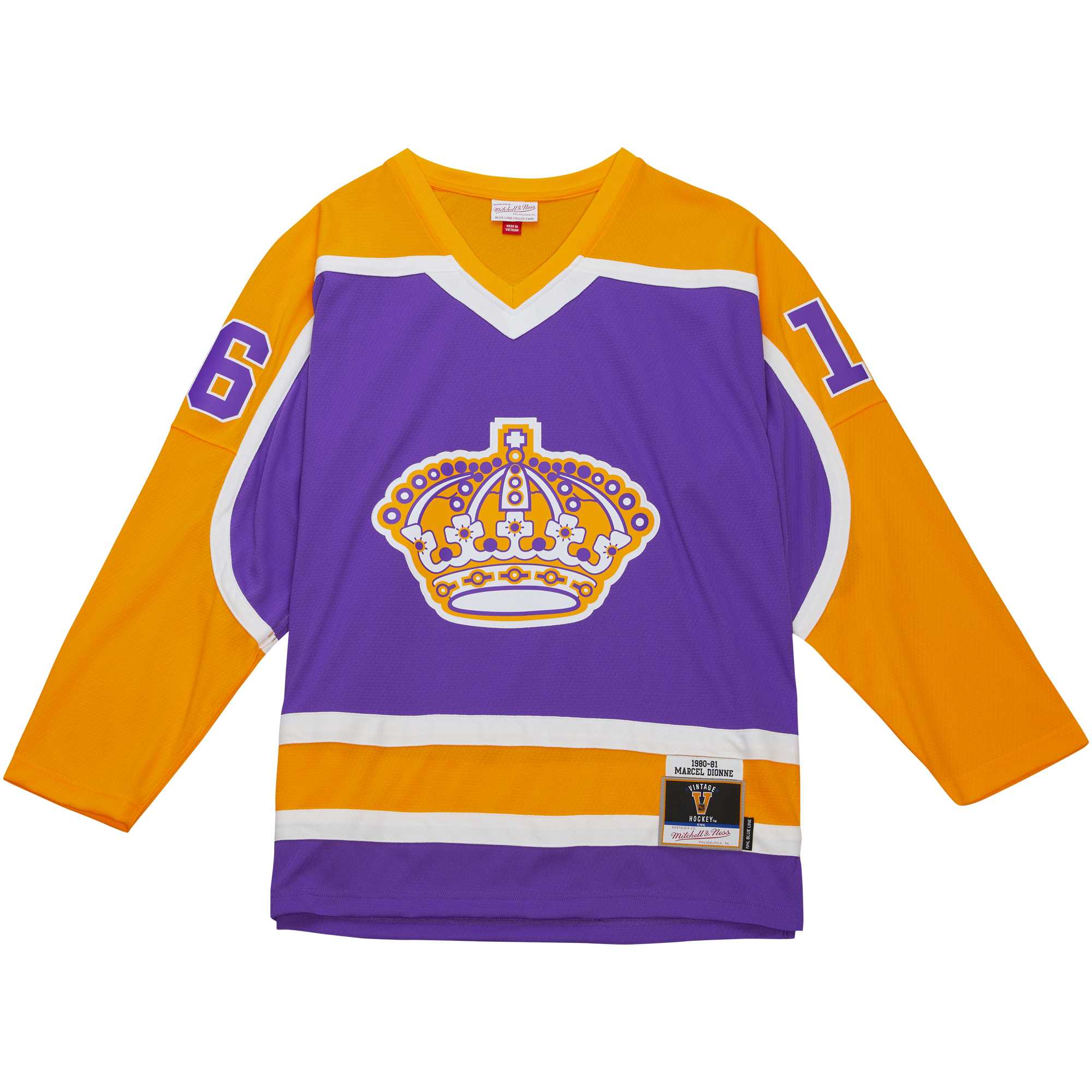 Los Angeles Kings Marcel Dionne Mitchell Ness Purple 1980/81 Blue Line Player NHL Jersey Men's