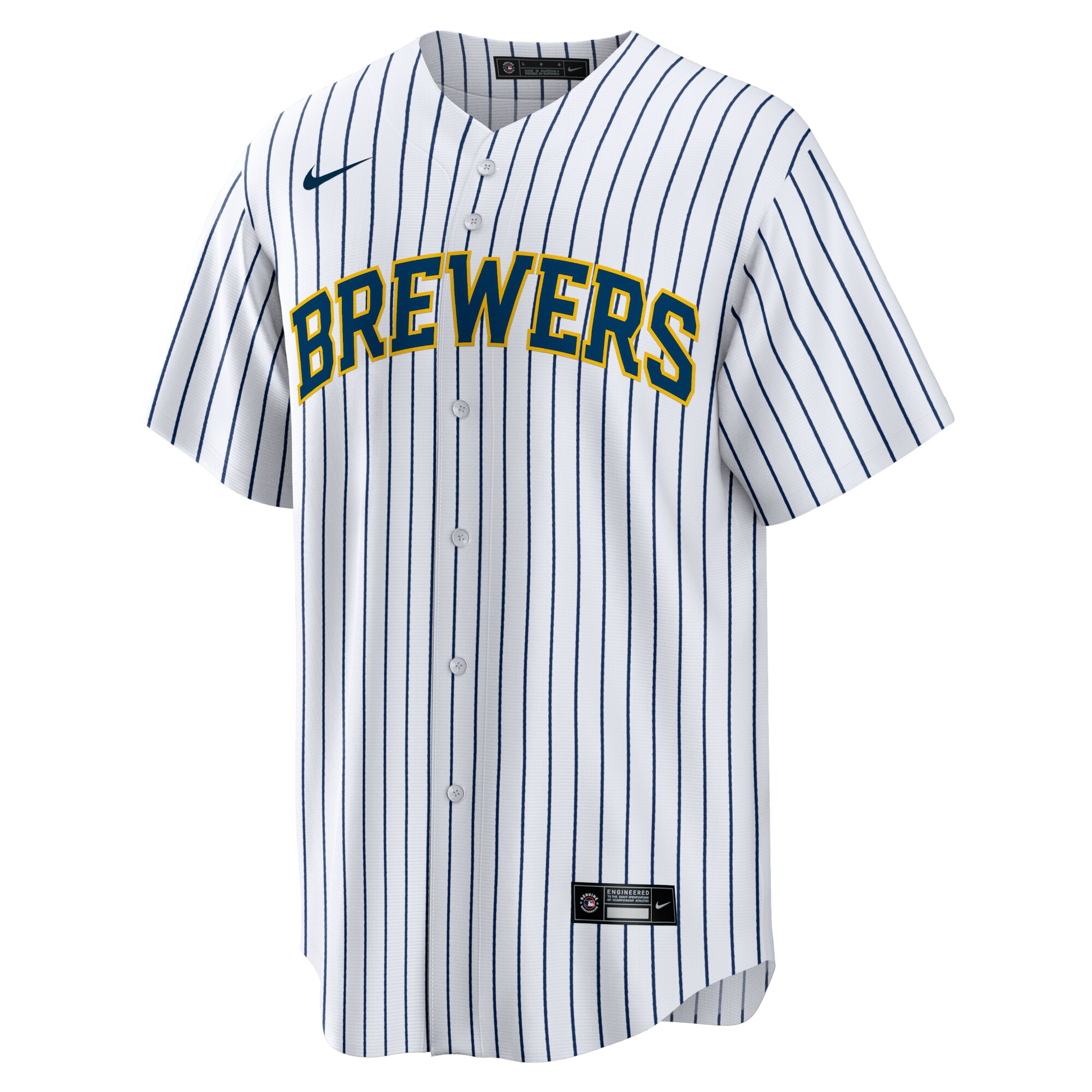 Milwaukee Brewers White Home Team MLB Jersey Men's