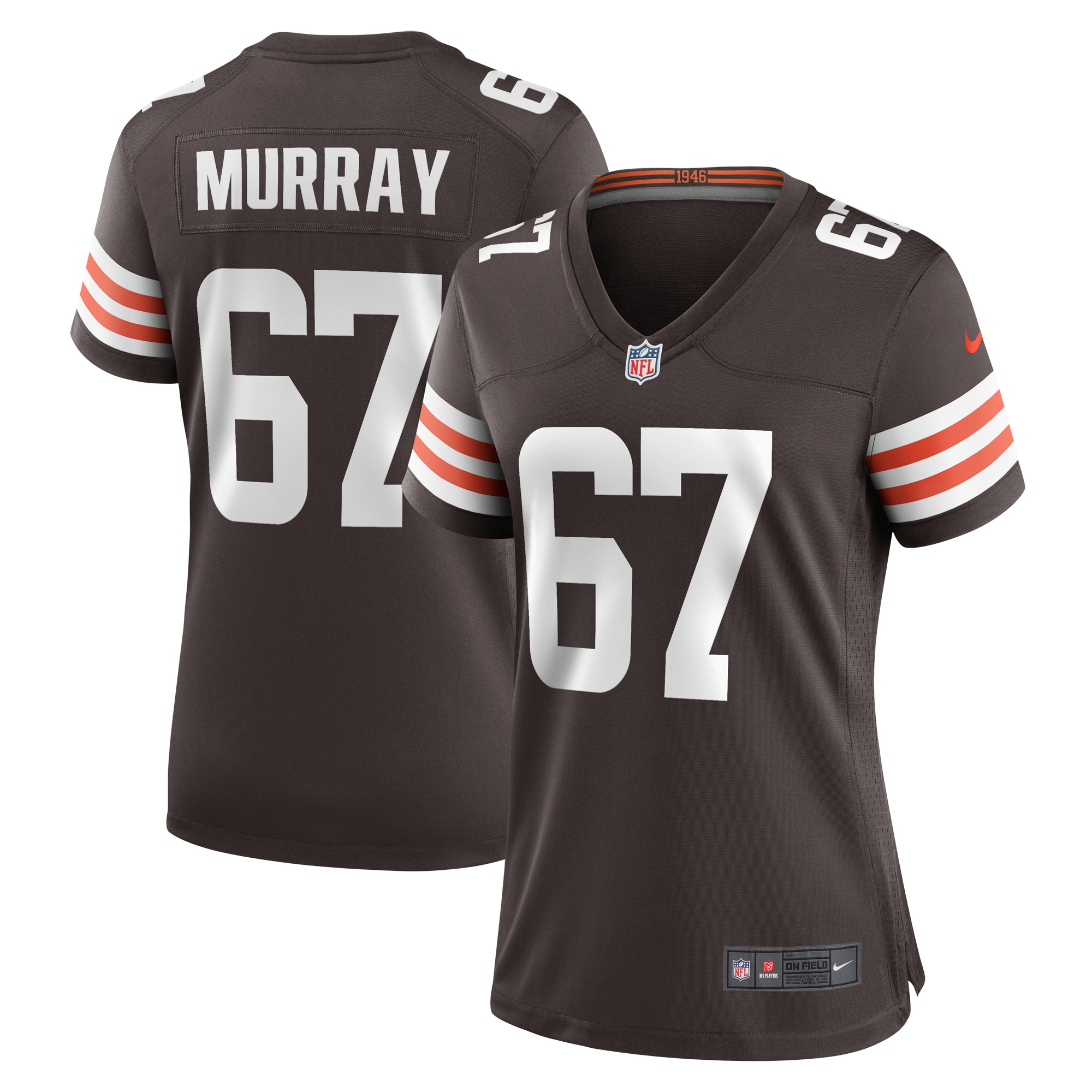 Cleveland Browns Justin Murray Brown Team Game NFL Jersey Women's