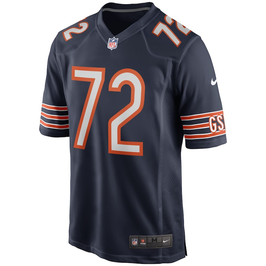 William Perry 72 Chicago Bears Game Retired Navy NFL Jersey Men's