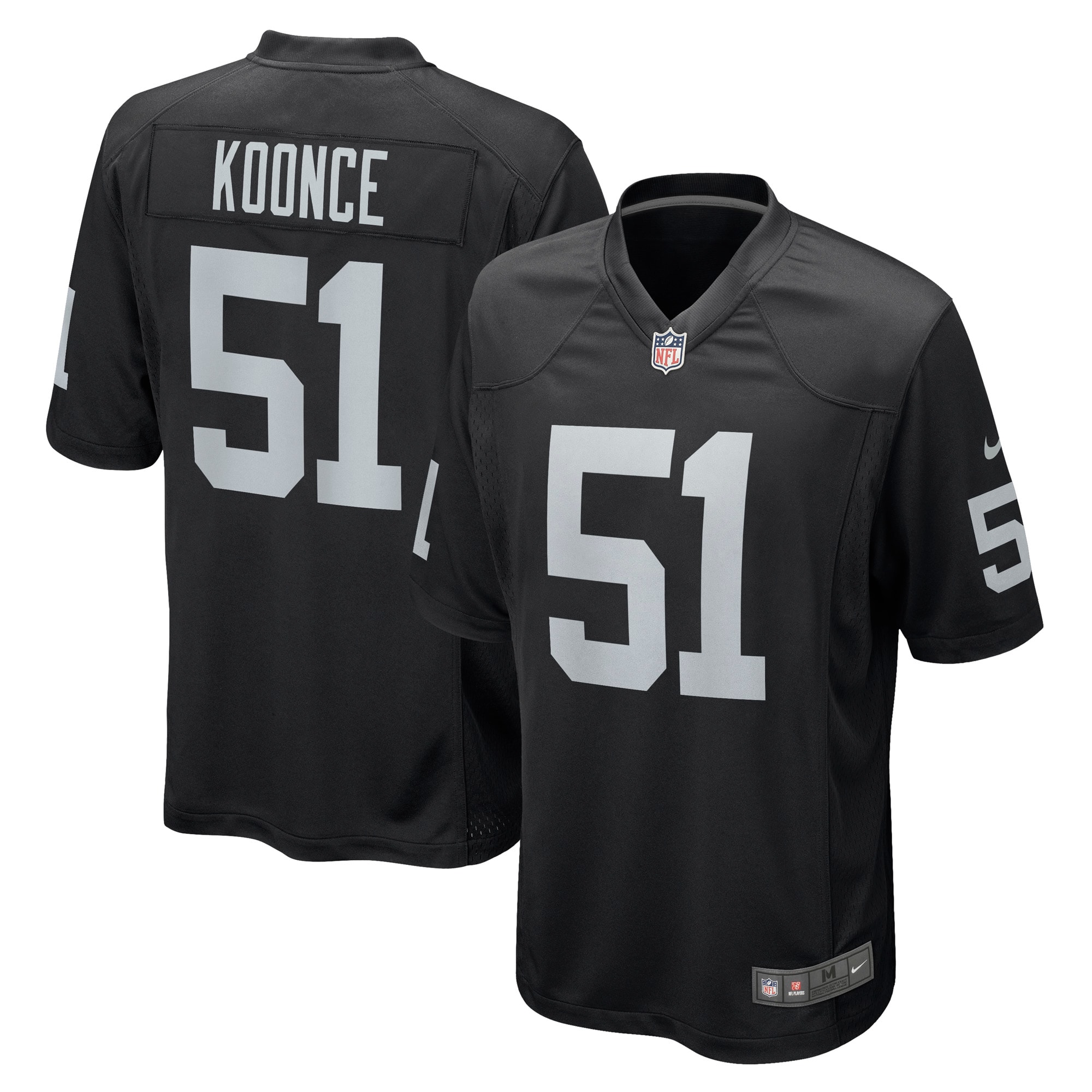 Las Vegas Raiders Malcolm Koonce Black Game NFL Jersey Men's