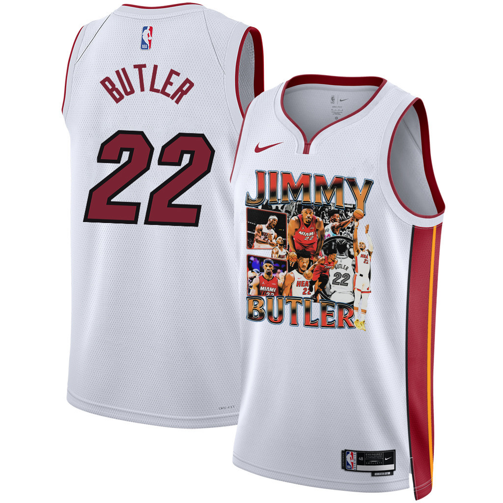 Jimmy Butler 22 Miami Heat Scoring Machine 2023 Champions Swingman White NBA Jersey Men's