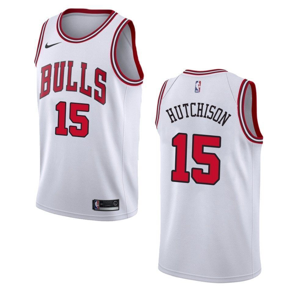 Chicago Bulls 15 Chandler Hutchison Association Swingman White NBA Jersey Men's