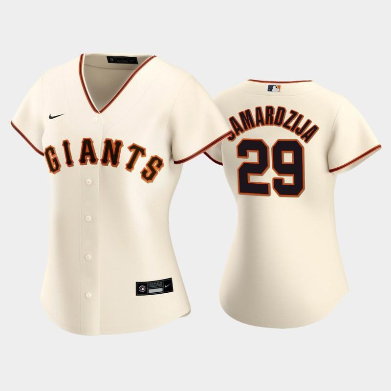 San Francisco Giants 29 Jeff Samardzija Home Cream MLB Jersey Women's