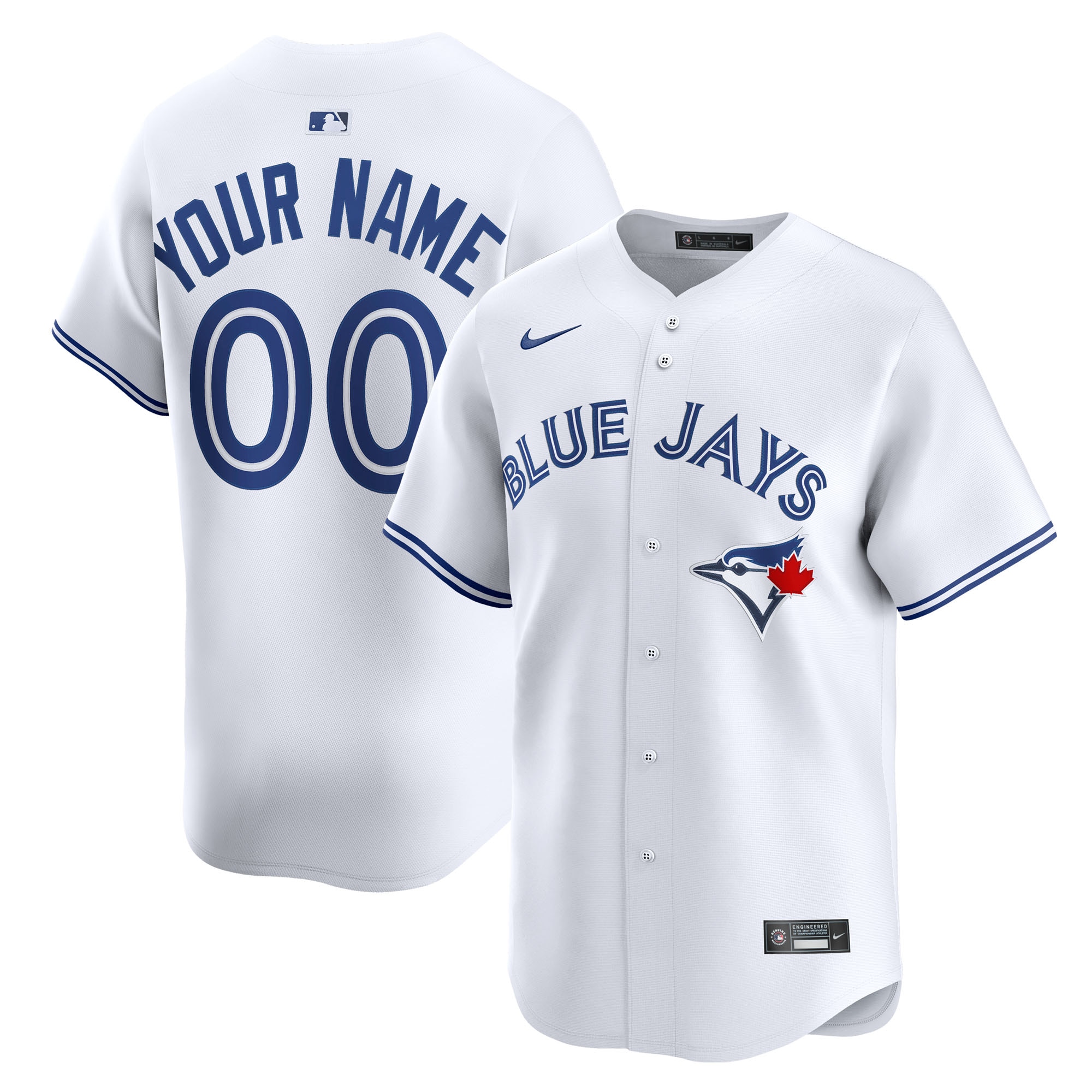 Toronto Blue Jays White Home Limited Custom MLB Jersey Men's