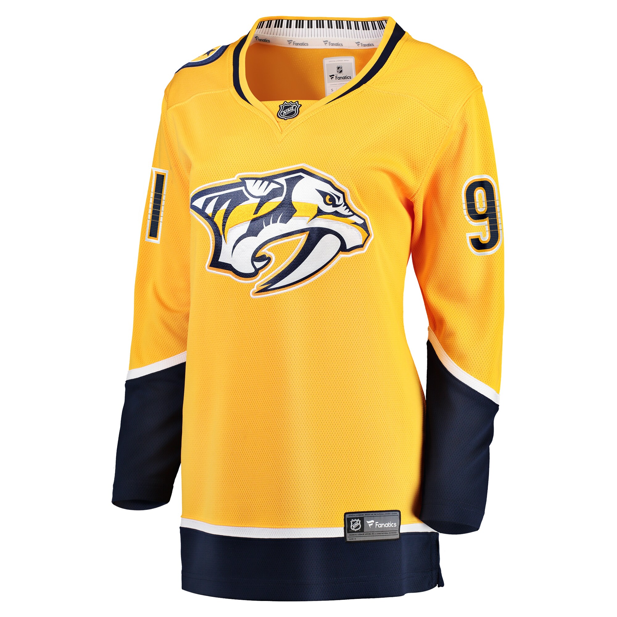 Nashville Predators Steven Stamkos Gold Home Premier Breakaway Player NHL Jersey Women's