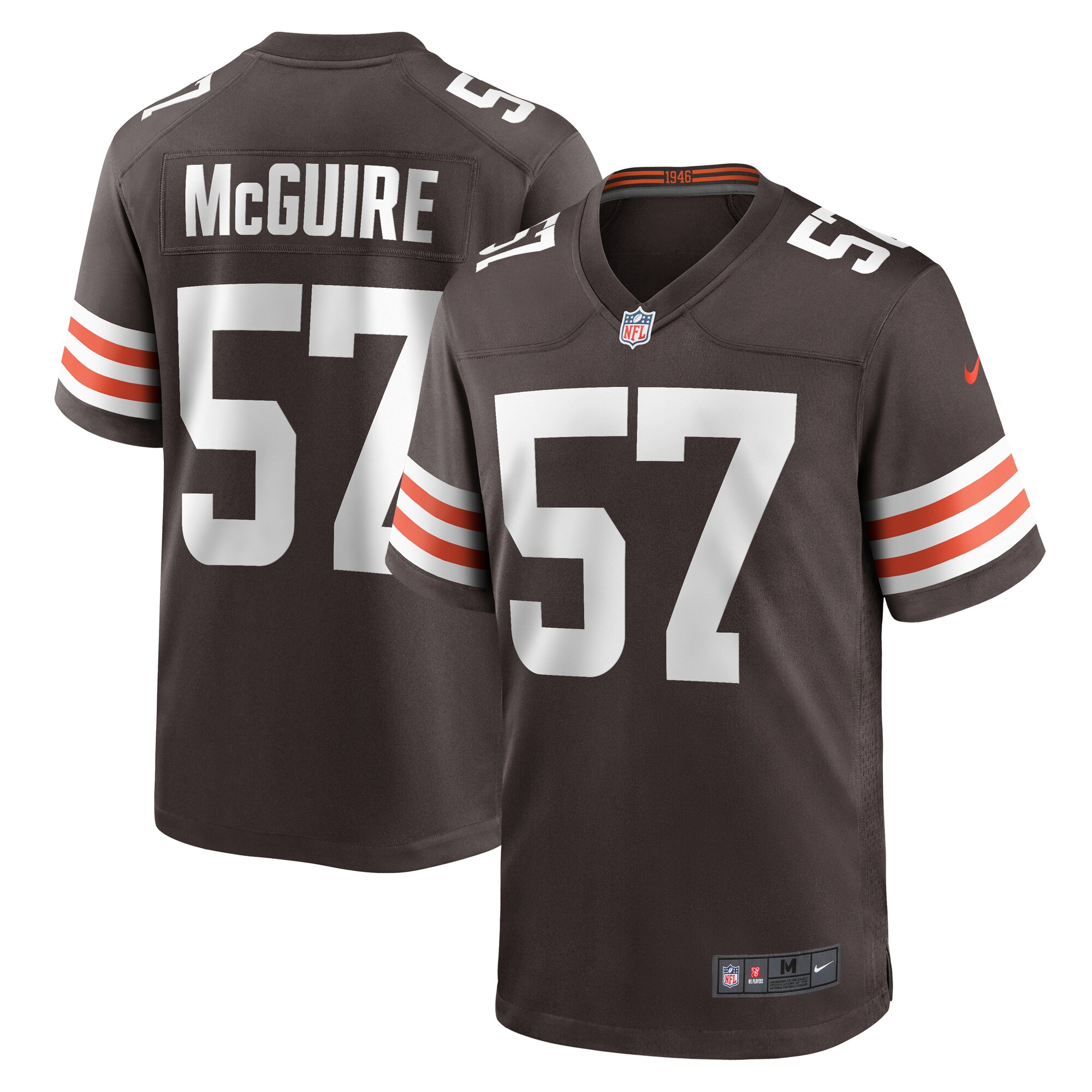 Cleveland Browns Isaiah McGuire Brown Team Game NFL Jersey Men's