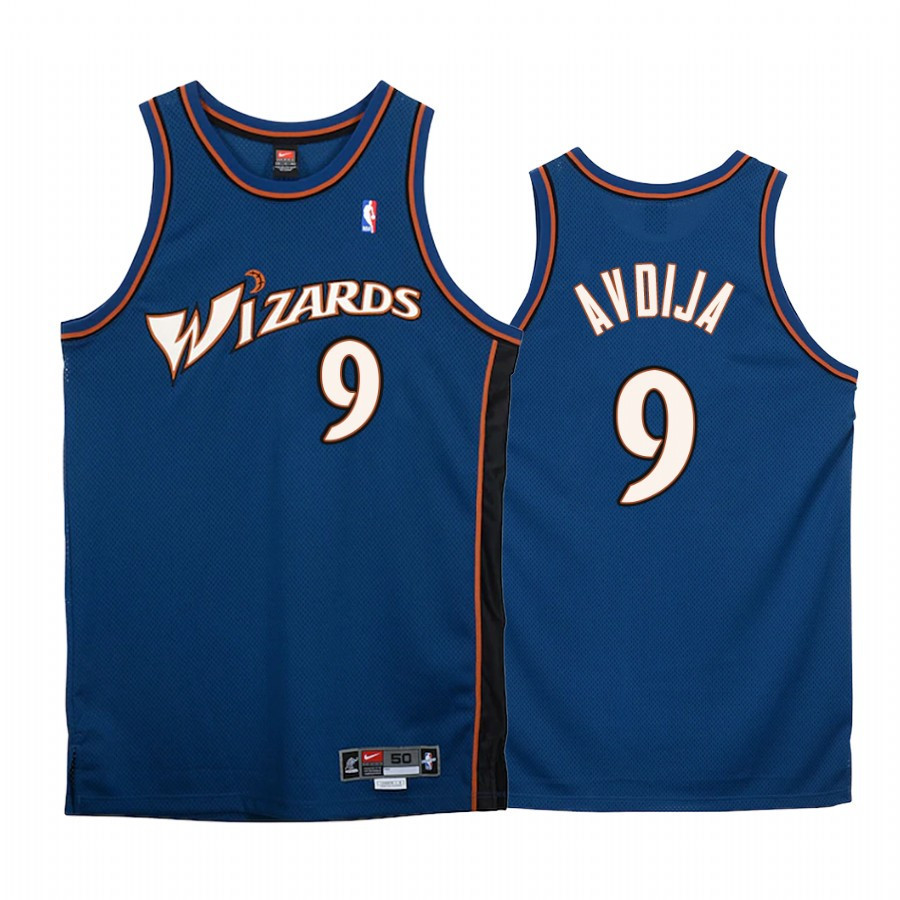 Washington Wizards Deni Avdija 9 Blue Throwback NBA Jersey Men's