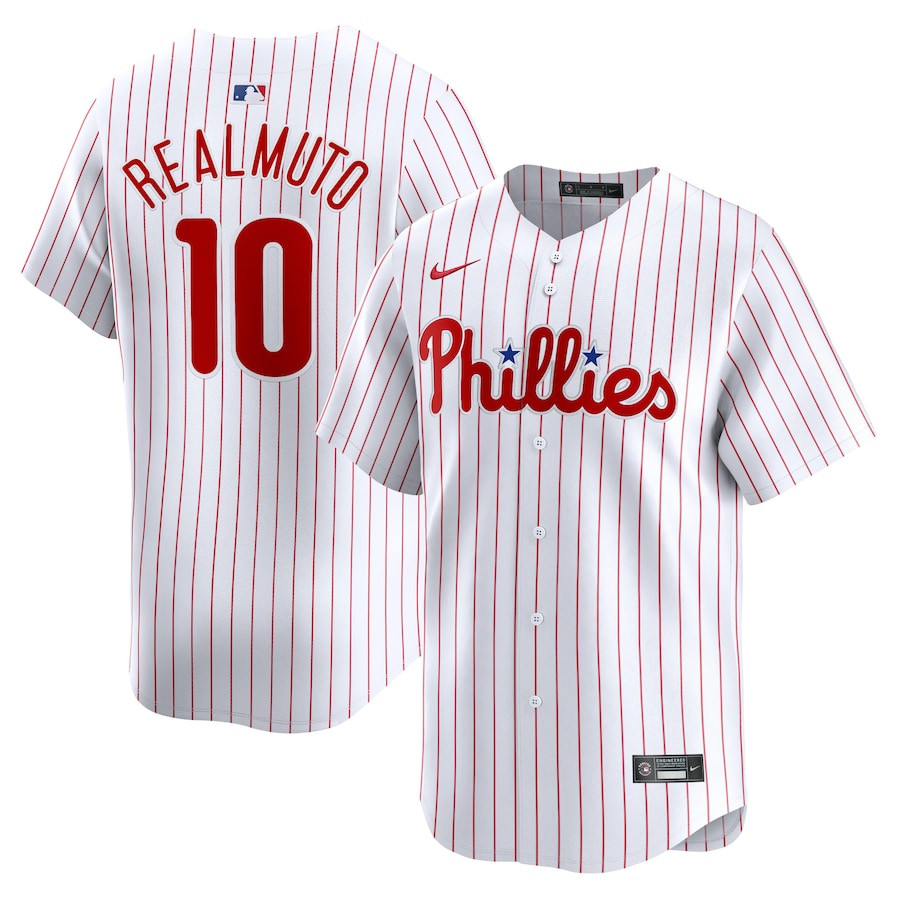 J.T. Realmuto 10 Philadelphia Phillies Home Limited Player White MLB Jersey Men's