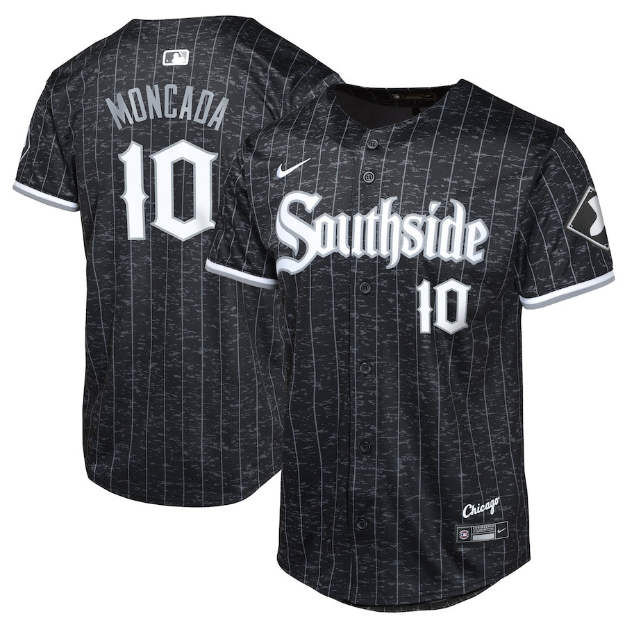 Yoan Moncada 10 Chicago White Sox City Connect Limited Black MLB Jersey Youth