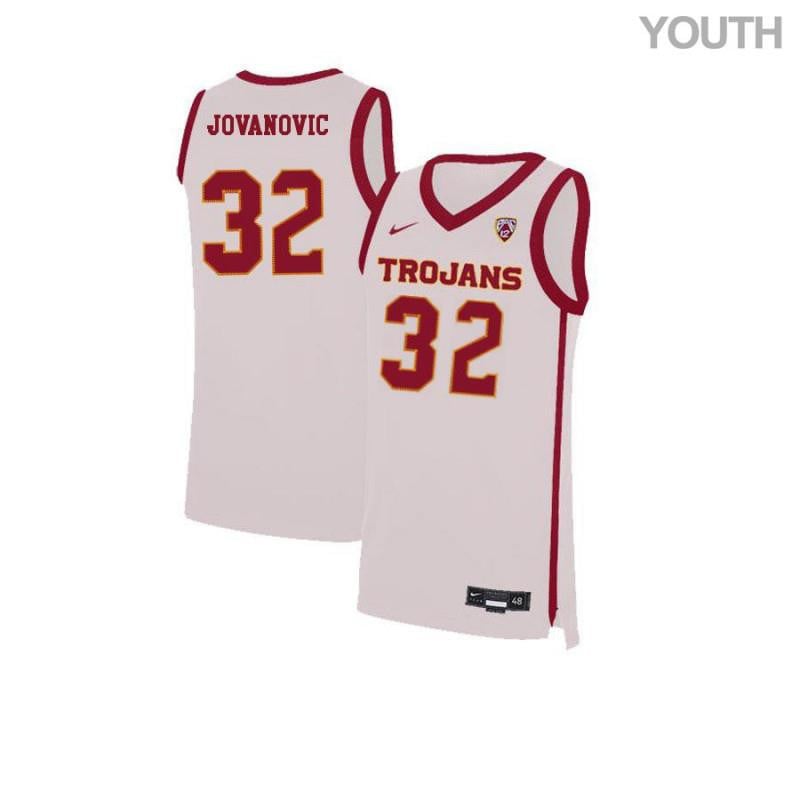 32 Nikola Jovanovi White Elite USC Trojans NCAA Jersey Youth