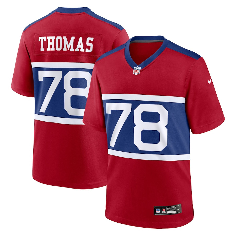 Andrew Thomas 78 New York Giants Alternate Game Century Red NFL Jersey Men's