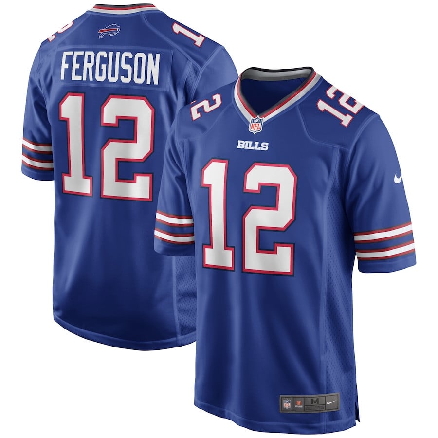 Joe Ferguson 12 Buffalo Bills Game Retired Royal NFL Jersey Men's