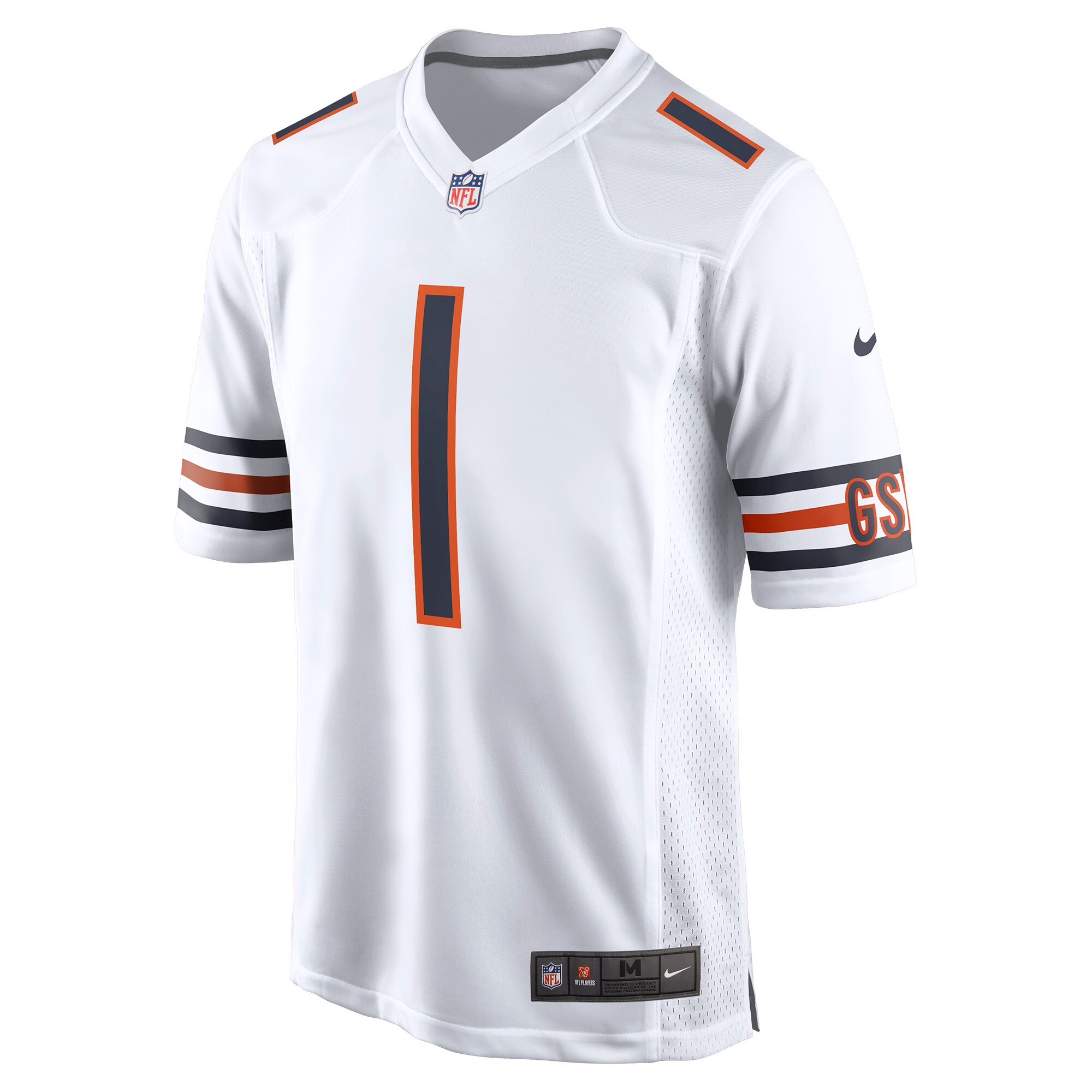Chicago Bears Justin Fields White Player Game NFL Jersey Men's