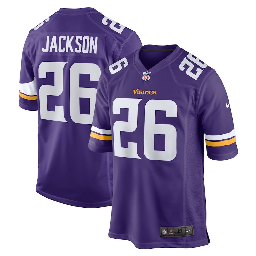 Theo Jackson 26 Minnesota Vikings Game Purple NFL Jersey Men's