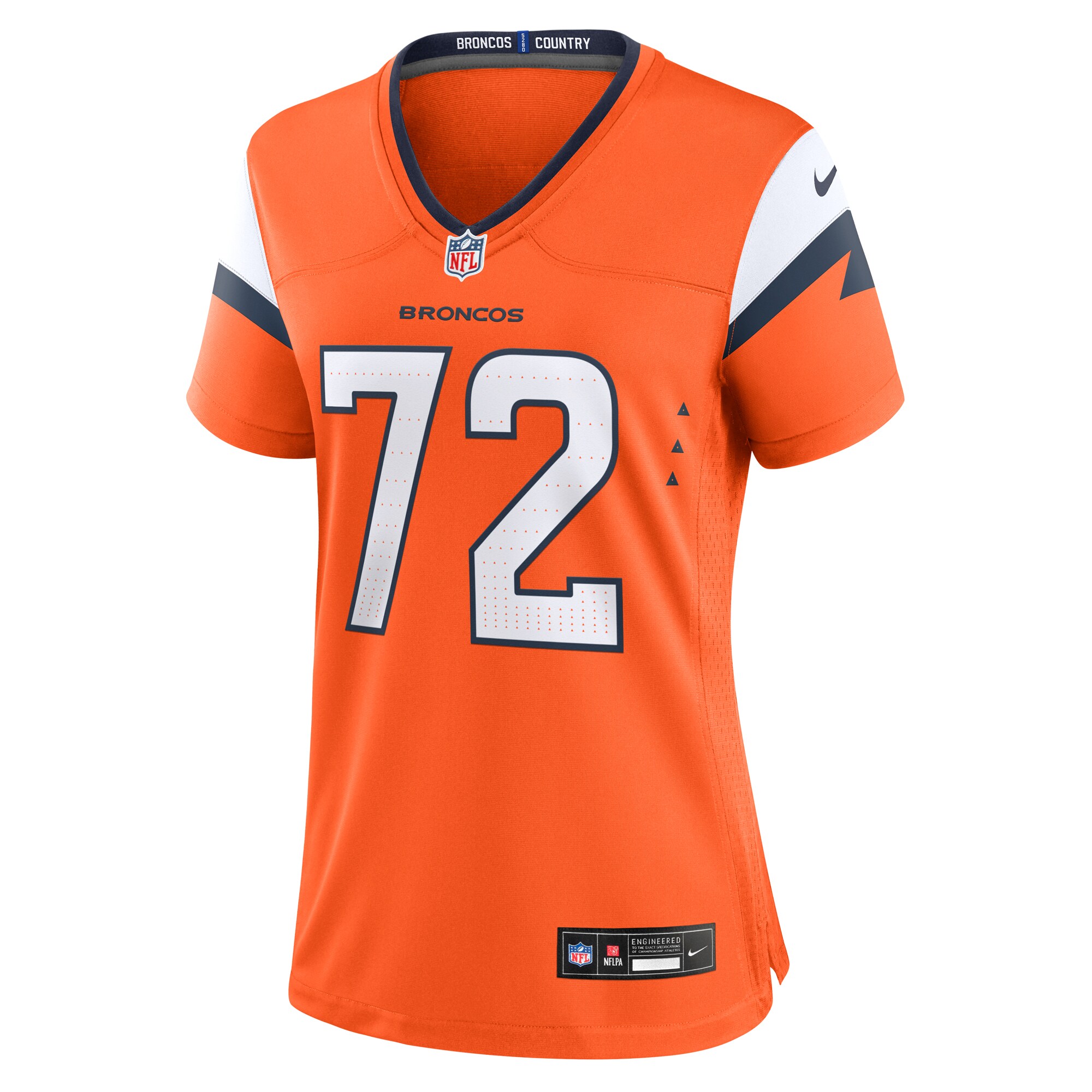 Denver Broncos Garett Bolles Orange Team Game NFL Jersey Women's