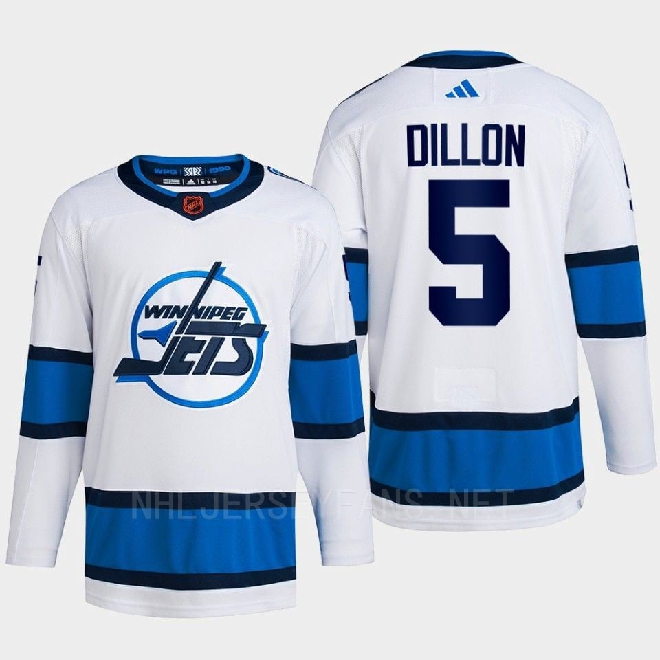 Brenden Dillon 5 Reverse Retro 2.0 2022 Winnipeg Jets White Primegreen NHL Jersey Men's