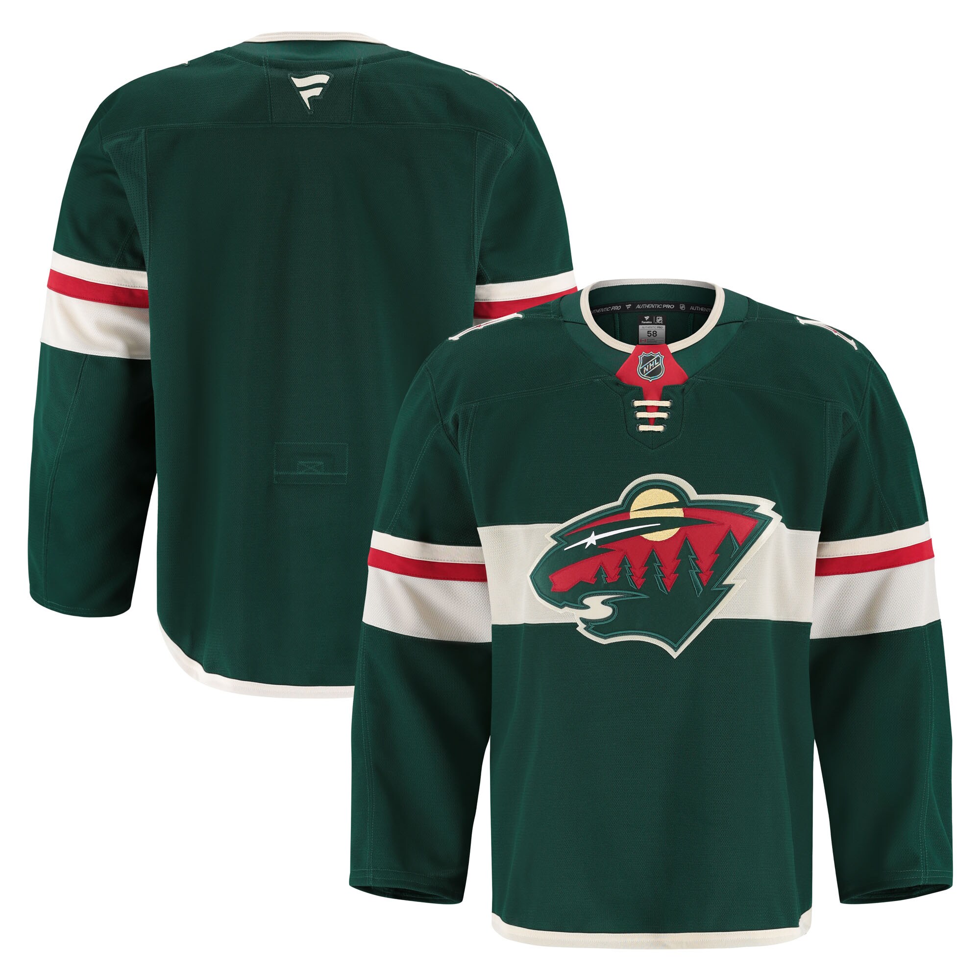 Minnesota Wild Green Home Pro NHL Jersey Men's