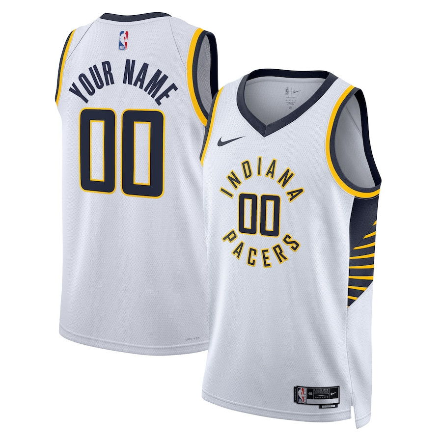 Indiana Pacers 2023/24 Association Swingman Custom White NBA Jersey Men's