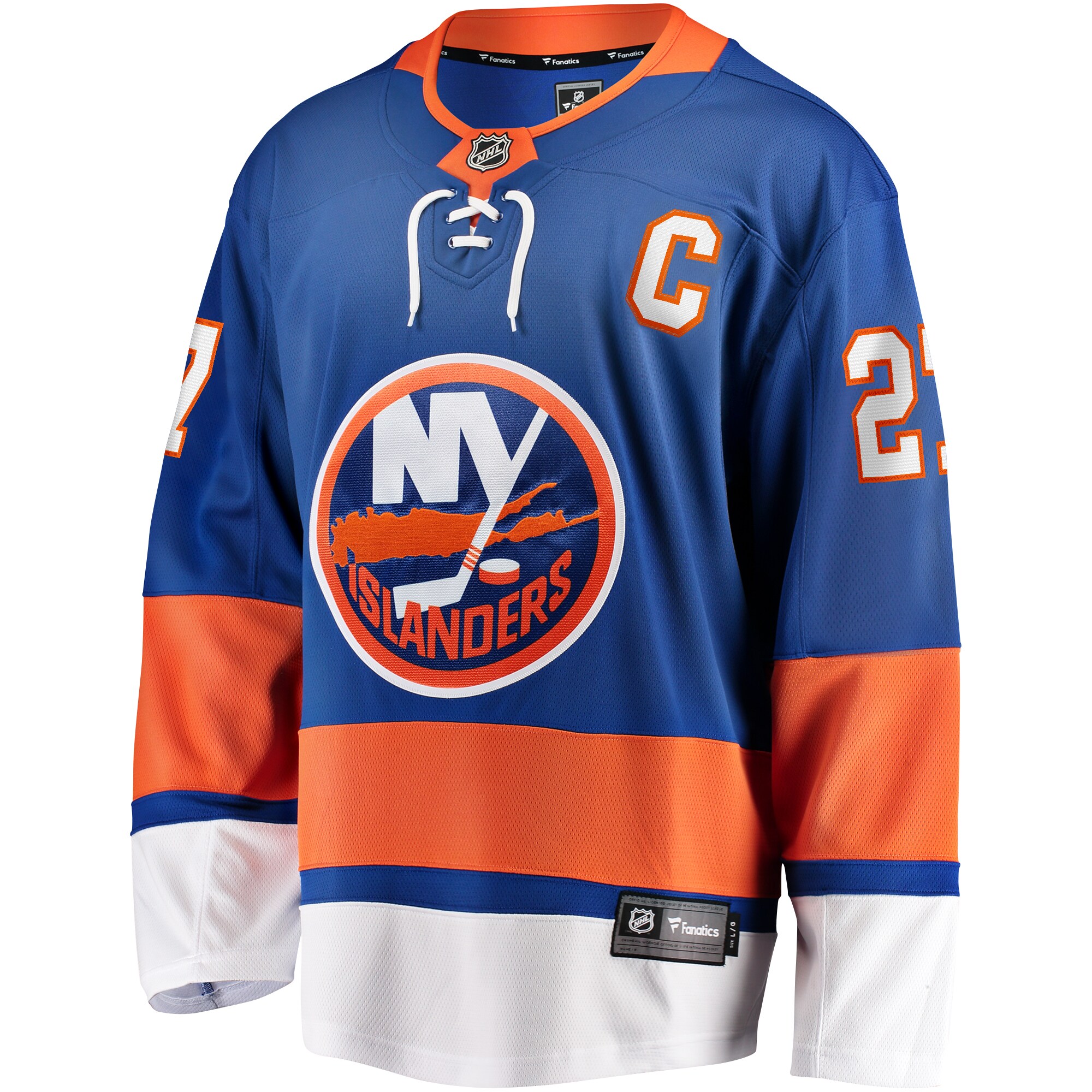 New York Islanders Anders Lee Royal Home Captain Patch Breakaway Player NHL Jersey Men's