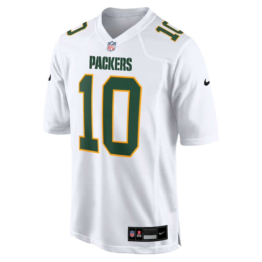 Jordan Love 10 Green Bay Packers Fashion Game White NFL Jersey Men's