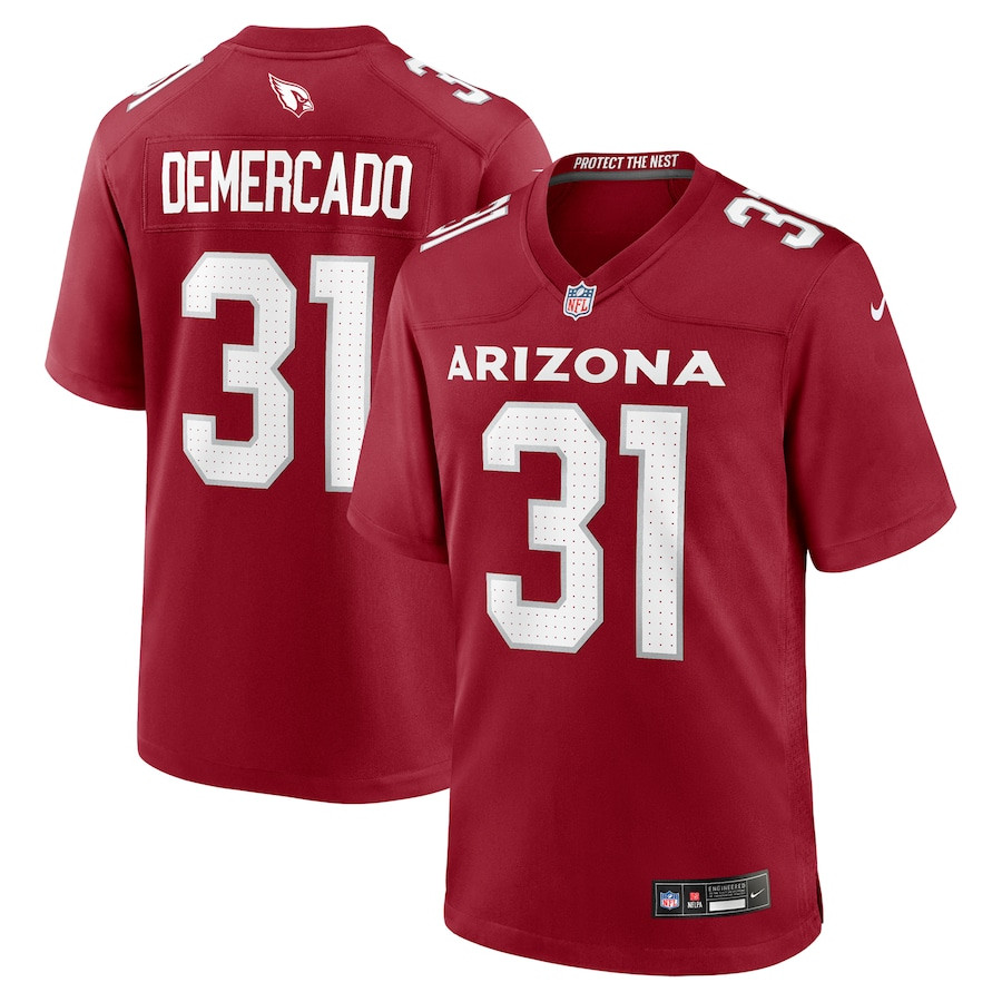 Emari Demercado 31 Arizona Cardinals Team Game Cardinal NFL Jersey Men's
