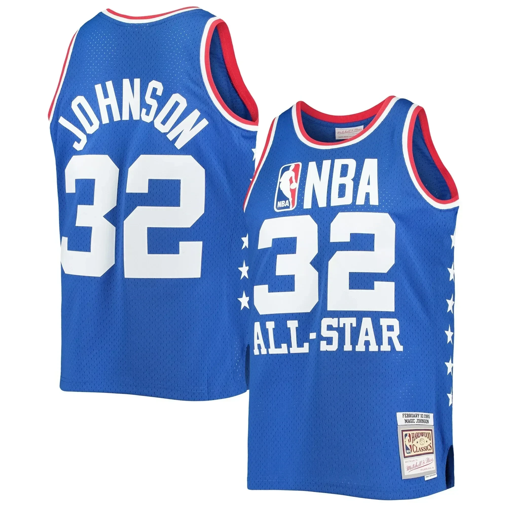Magic Johnson Western Conference Mitchell Ness 1985 All Star Game Swingman Royal NBA Jersey Men's