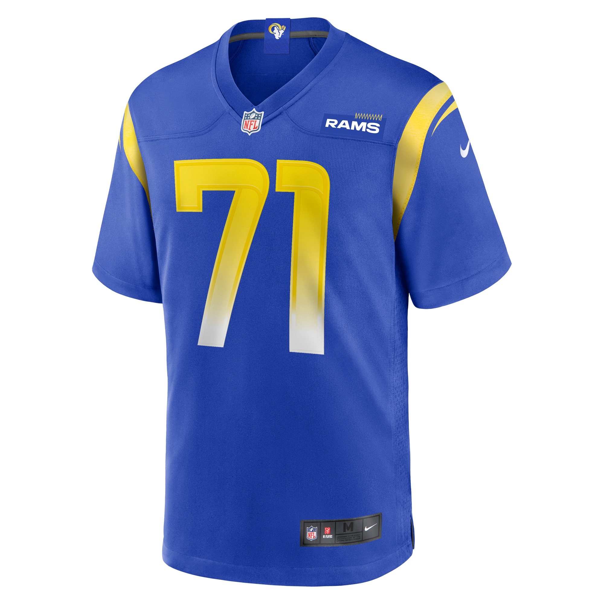 Los Angeles Rams Warren McClendon Jr. Royal Team Game NFL Jersey Men's
