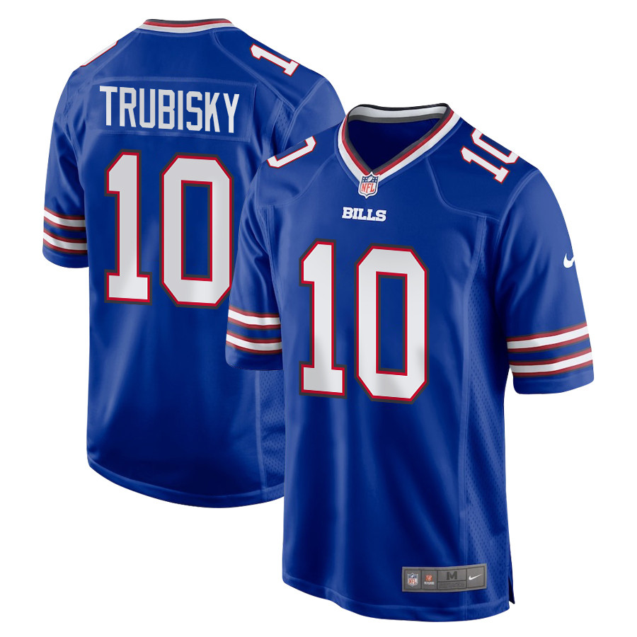 Mitch Trubisky 10 Buffalo Bills Team Game Royal NFL Jersey Men's