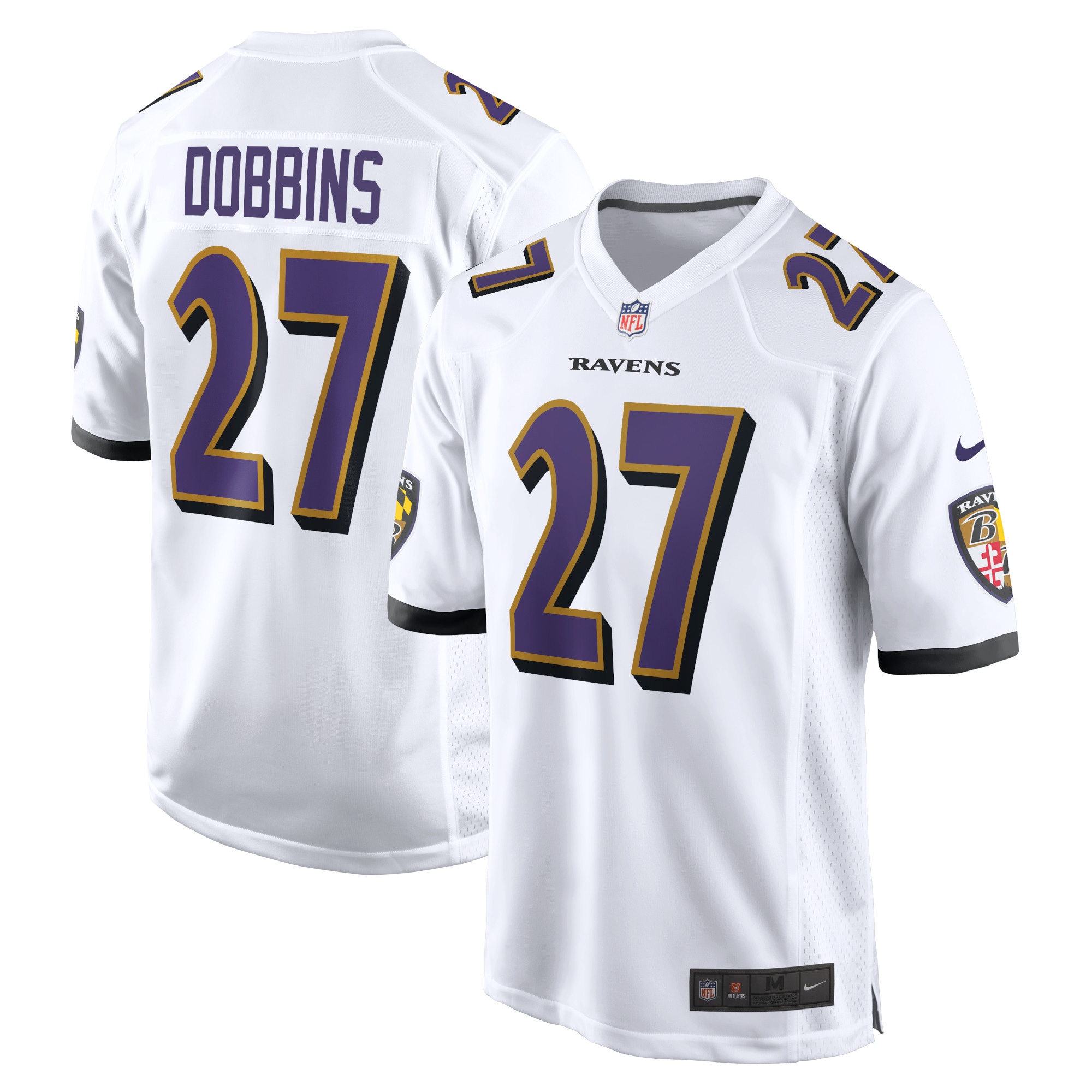Baltimore Ravens J.K. Dobbins White Game NFL Jersey Men's