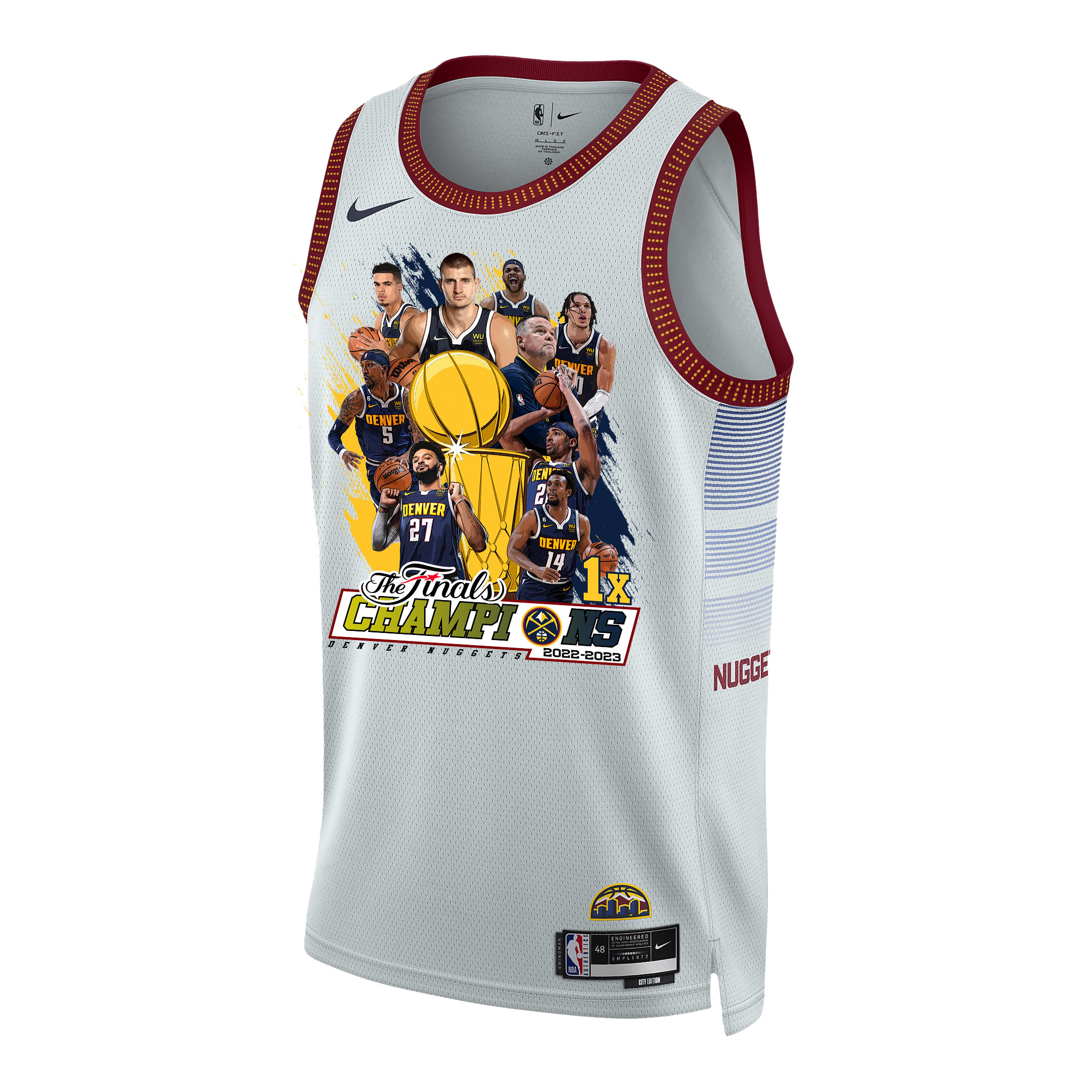 Denver Nuggets Celebrating The 2023 Champions Swingman White NBA Jersey Men's
