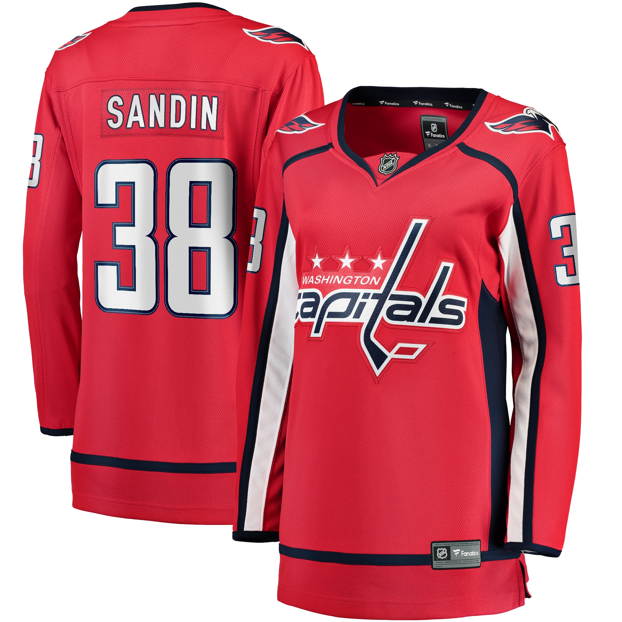Washington Capitals Rasmus Sandin Red Home Breakaway NHL Jersey Women's